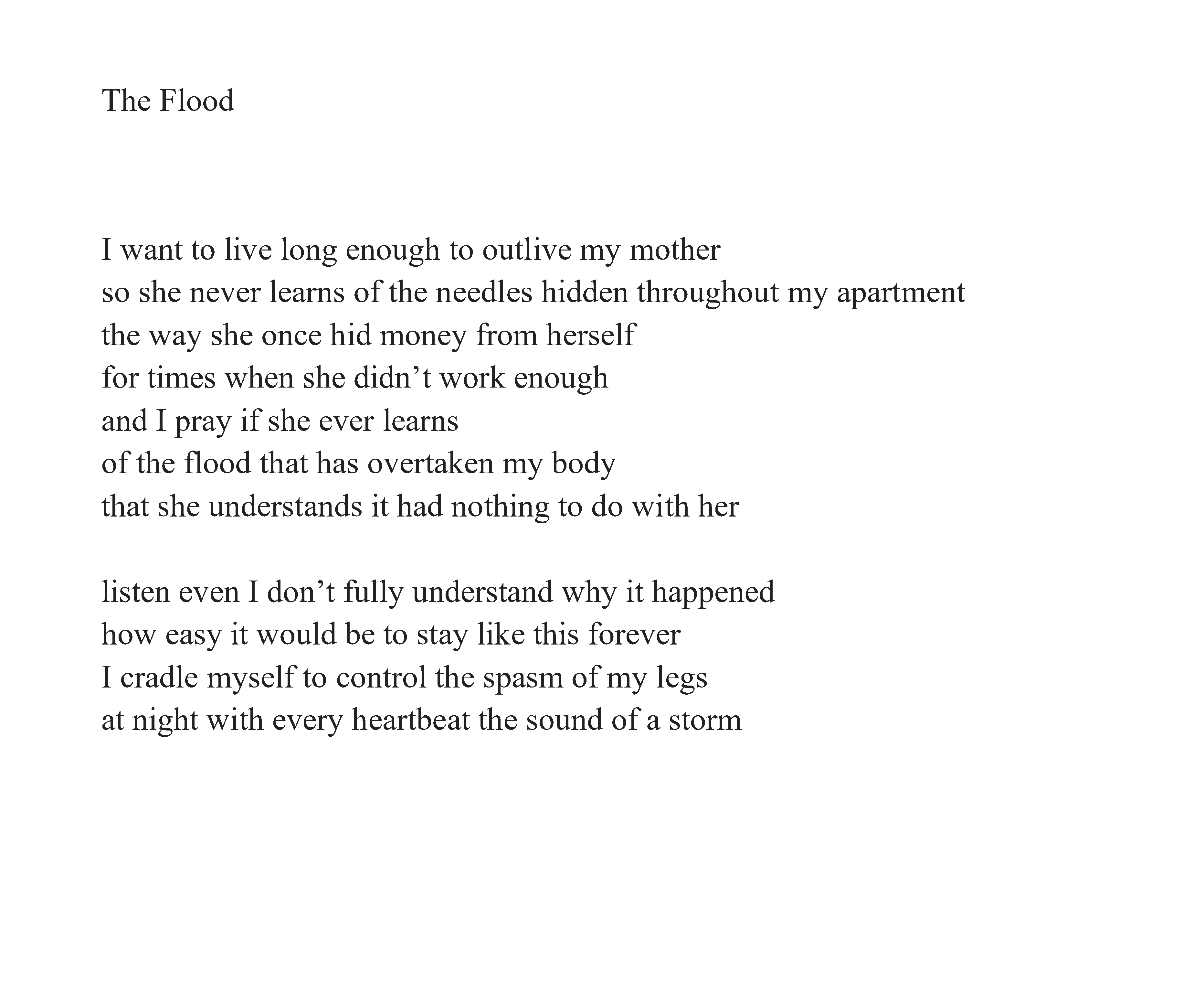 flood poem by ruben quesada